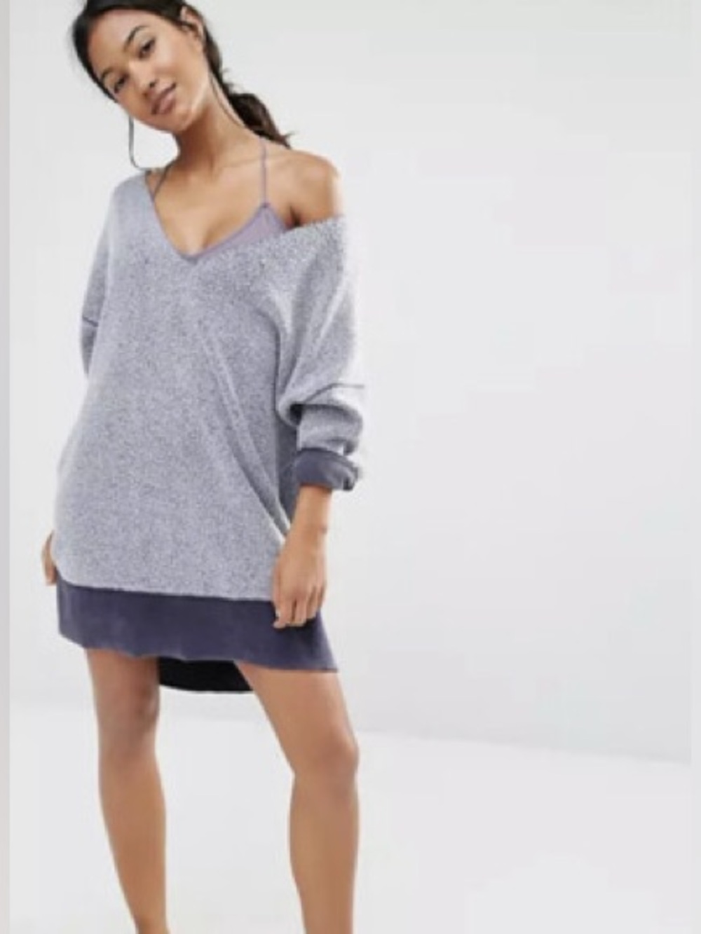 Intimately Free People Intimately All About It Inside Out Fleece Tunic Dress